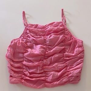Cute light pink cropped Zara top size small, barely worn